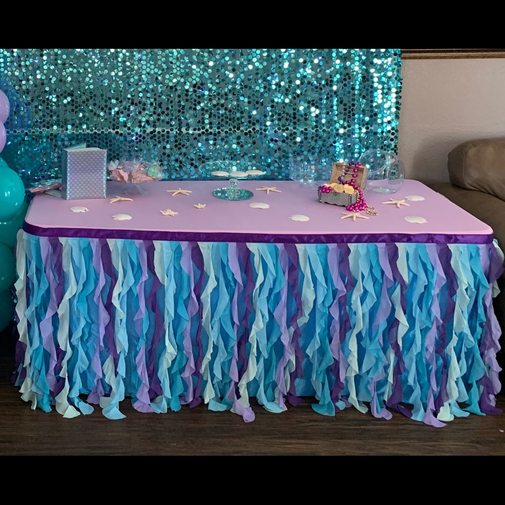 Mermaid table skirt